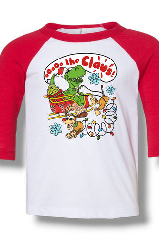 THE CLAUS RAGLAN- RED