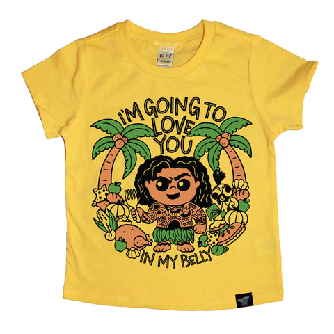 IN MY BELLY GOLD TEE