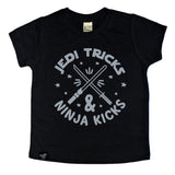 TRICKS & KICKS BLACK TEE